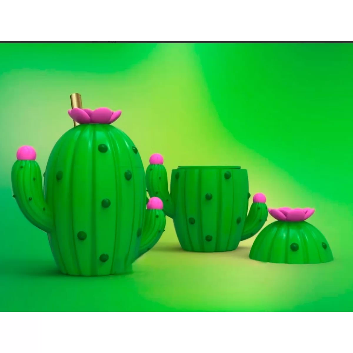 vaso 3d Cactus